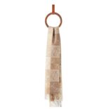 Loewe Unisex Scarf in Wool and Cashmere-Beige