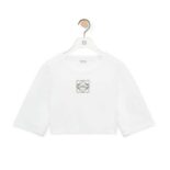 Loewe Women Cropped T-shirt in Cotton-White