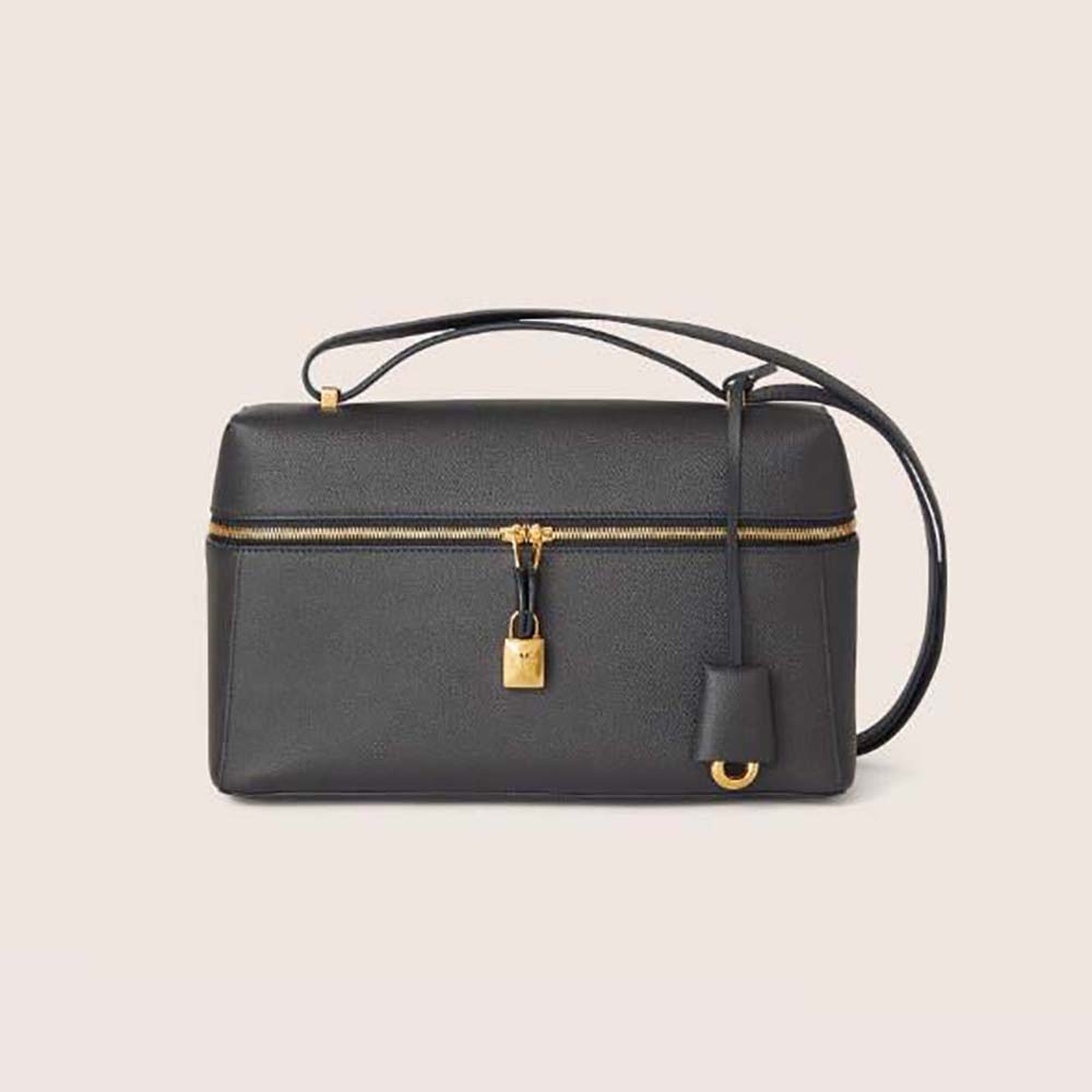 Loro Piana Women Extra Bag in Calfskin Leather-Black