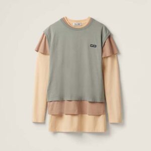 Miu Miu Women Set of 3 Jersey T-shirts with Logo Patch