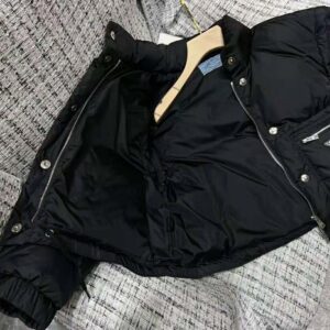 Cropped Re-Nylon down jacket