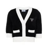 Prada Women Cashmere and Silk Cardigan-Black