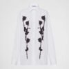 Prada Women Embroidered Poplin Shirt