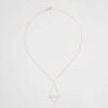 Prada Women Eternal Gold Cut-out Pendant Necklace in Yellow Gold with Diamonds