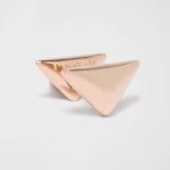 Prada Women Eternal Gold Nano Triangle Mono Earring in Pink Gold
