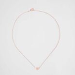 Prada Women Eternal Gold Necklace in Pink Gold with Nano Triangle Pendant