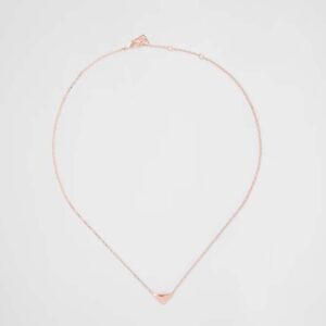 Prada Women Eternal Gold Necklace in Pink Gold with Nano Triangle Pendant