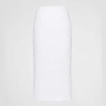 Prada Women Padded Cotton Pencil Skirt with Triangle Logo