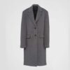 Prada Women Single-breasted Velour Coat