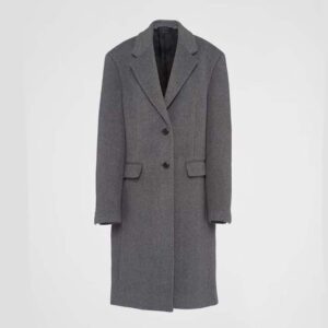 Prada Women Single-breasted Velour Coat