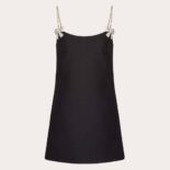 Valentino Women Embroidered Crepe Couture Short Dress