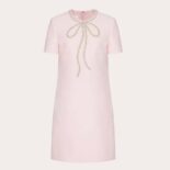 Valentino Women Embroidered Crepe Couture Short Dress