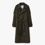Burberry Men Long Castleford Trench Coat-Green
