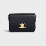 Celine Women Classique Triomphe Bag in Shiny Calfskin-Black