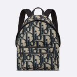 Dior Men Rider Backpack Beige and Black Maxi Dior Oblique Jacquard