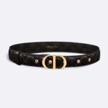 Dior Women 30 Montaigne Belt Black Cannage Calfskin 30 MM