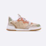 Dior Women One Sneaker Beige Multicolor Calfskin and Suede Calfskin with Dior Oblique Motif