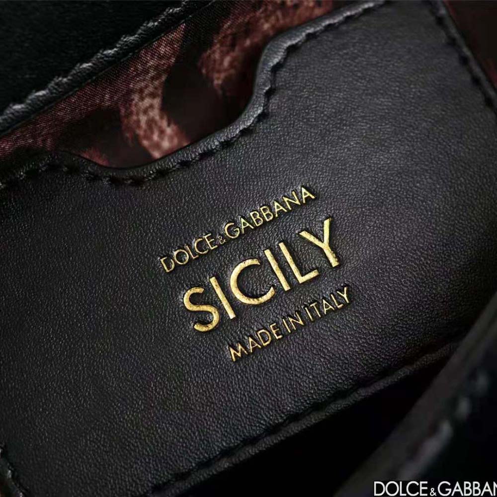Dolce Gabbana D&G Women Medium Sicily Handbag-Black 10 Dolce Gabbana D&G Women Medium Sicily Handbag-Black - Image 10