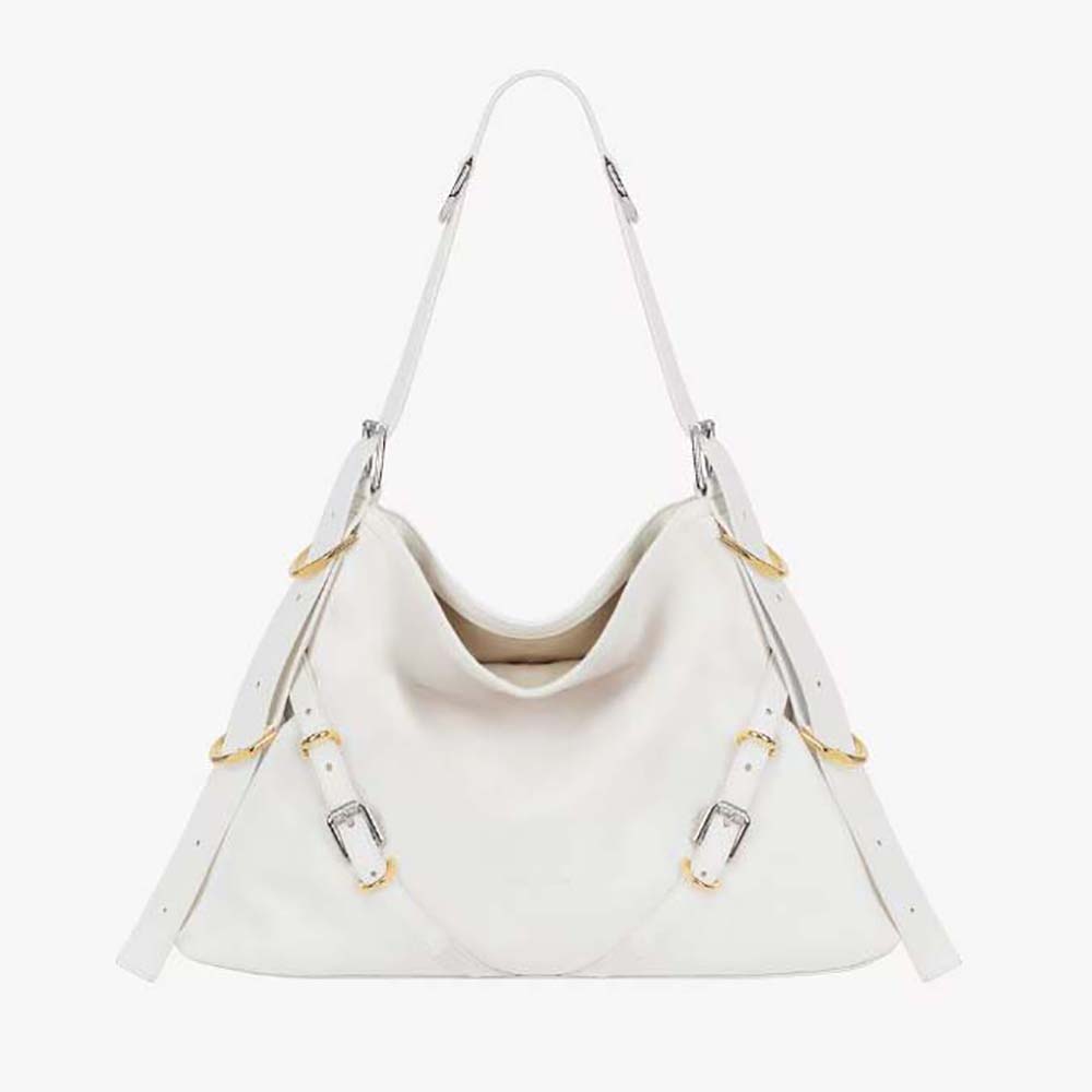 Givenchy Women Medium Voyou Bag in Leather-White