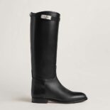 Hermes Women Jumping Boot in Box Calfskin-Black