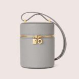 Loro Piana Women Medium Extra Case in Calfskin Leather-Silver