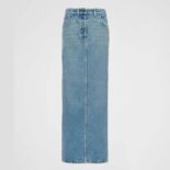 Prada Women Denim Maxi-skirt-Navy