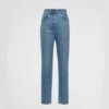 Prada Women Five-pocket Denim Jeans-Navy