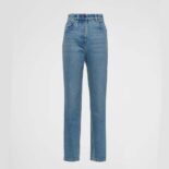Prada Women Five-pocket Denim Jeans-Navy