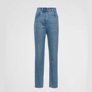 Prada Women Five-pocket Denim Jeans-Navy
