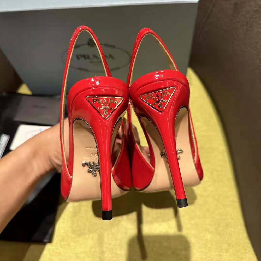 Prada red high outlet heels