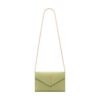 Saint Laurent Monogram Chain Wallet Grain De Poudre Embossed-Green