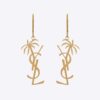 Saint Laurent YSL Women Cassandre Palm Earrings in Metal