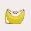 Valentino Women Small Vlogo Moon Hobo Bag in Leather with Chain-Yellow 8 Valentino Women Small Vlogo Moon Hobo Bag in Leather with Chain-Yellow
