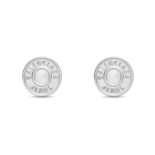 Balenciaga Women Jeans Earrings in Light Silver