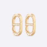 Dior Women 30 Montaigne Earrings Gold-Finish Metal and Silver-Tone Crystals