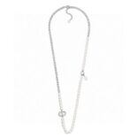 Dior Women 30 Montaigne Long Necklace Silver-Finish Metal and Silver-Tone Crystals