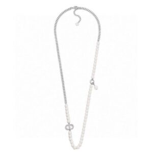 Dior Women 30 Montaigne Long Necklace Silver-Finish Metal and Silver-Tone Crystals