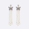 Dior Women Papillon De Nuit Earrings Antique Silver-Finish Metal