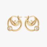 Fendi Women F is Fendi Earrings Gold-colored Metal