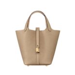 Hermes Women Picotin Lock 18cm in Cowhide leather-Beige