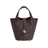 Hermes Women Picotin Lock 18cm in Cowhide leather-Black