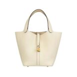 Hermes Women Picotin Lock 18cm in Cowhide leather-White