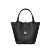 Hermes Women Picotin Lock 22cm in Cowhide leather-Black