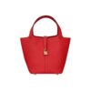 Hermes Women Picotin Lock 22cm in Cowhide leather-Red
