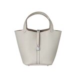 Hermes Women Picotin Lock 22cm in Cowhide leather-White