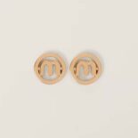 Miu Miu Women Metal Earrings Logo lasered on the Back