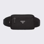 Prada Unisex Re-Nylon and Saffiano Leather Belt Bag-Black