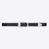 Saint Laurent YSL Women Folk Buckle Belt in Smooth Leather