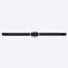 Saint Laurent YSL Women Oval Buckle Thin Belt in Smooth Leather