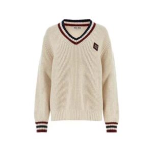 Miu Miu Women Embroidered cotton T-shirt